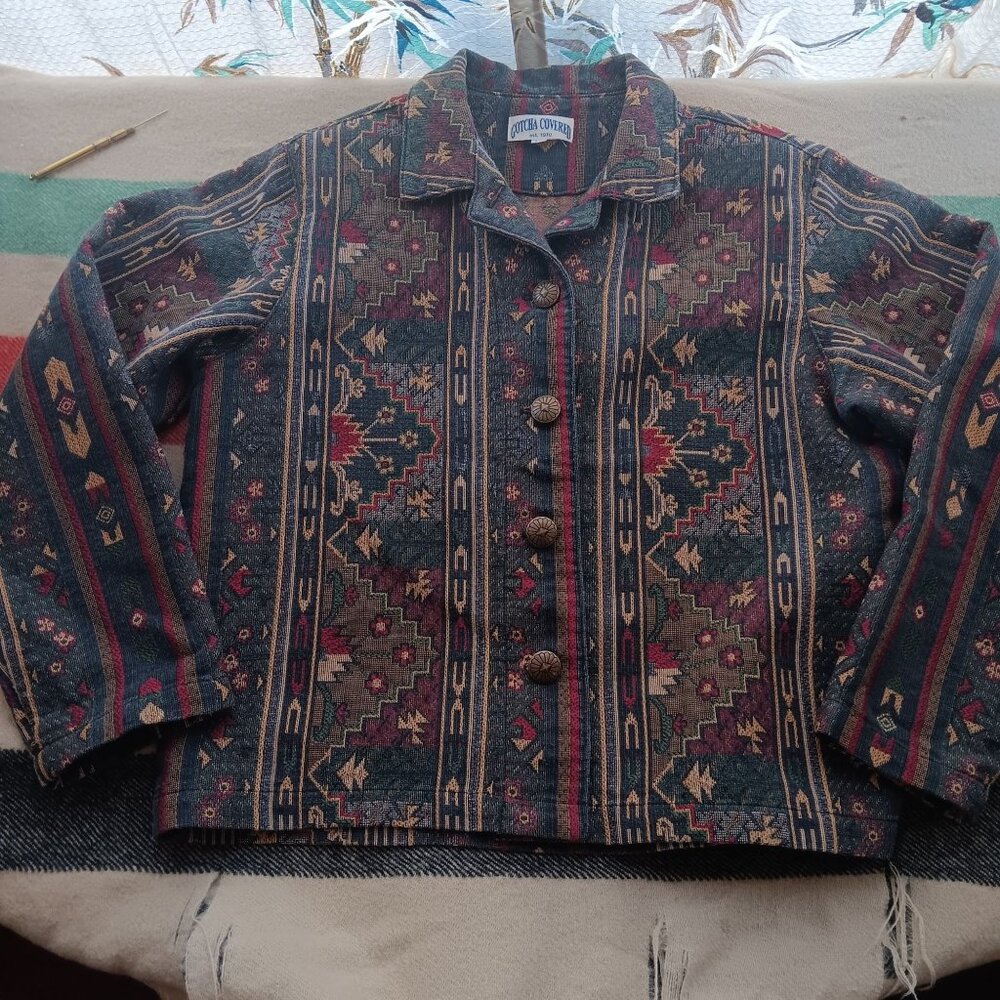 Vintage Gotcha Covered Jacket Medium Southwestern… - image 2